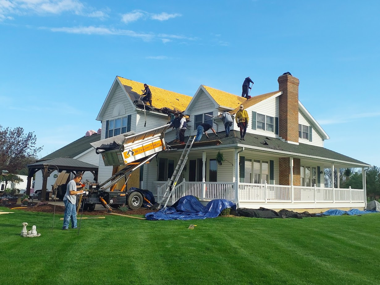 Full roof replacement in Oak Harbor, Ohio.